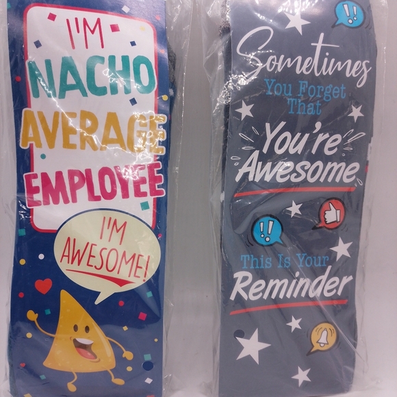 NWT 2 Pairs of Message Socks Nacho Employee and You're Awesome - Picture 2 of 2